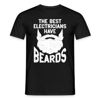 Beard Saying, Bearded Father, Husband Gift, Beard - Men's T-Shirt - black - Front - AI Model Male 178 light (178cm)