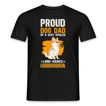 Langhaariger Chihuahua Dad Hundebesitzer Geschenk - Männer T-Shirt - Schwarz - Vorne - AI Model Male 178 light (178cm)