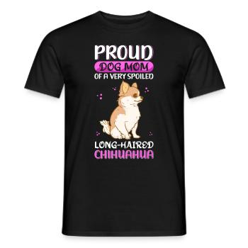 Langhaariger Chihuahua Mom Hundebesitzer Geschenk - Männer T-Shirt - Schwarz - Vorne - AI Model Male 178 light (178cm)