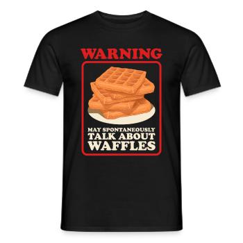 Waffle Waffle Lover Waffles Gift - Men's T-Shirt - black - Front - AI Model Male 178 light (178cm)