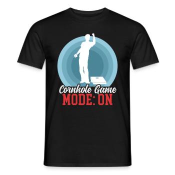 Cornhole Player Blind Hole Bean Bag cadeau - T-shirt homme - noir - Devant - AI Model Male 178 light (178cm)