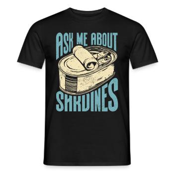 Sardine Atlantique Européen Sardines Cadeau - T-shirt homme - noir - Devant - AI Model Male 178 light (178cm)