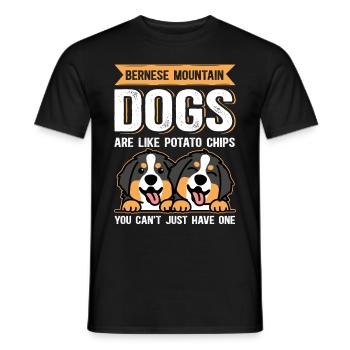 Bernese Mountain Dog Swiss Mountain Dog Gift - Men's T-Shirt - black - Front - AI Model Male 178 light (178cm)