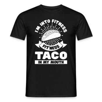 Taco Mexican Food Tacos - Men's T-Shirt - black - Front - AI Model Male 178 light (178cm)