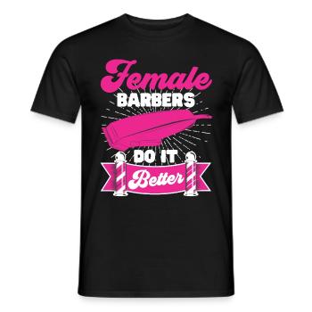 Hairdresser Gift For Hairdresser Salon Saying Hairdresser - Men's T-Shirt - black - Front - AI Model Male 178 light (178cm)