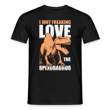 Spinosaurus Dinos dinosaure Dino cadeau - T-shirt homme - noir - Devant - AI Model Male 178 light (178cm)