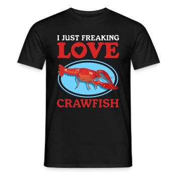Flusskrebse Meeresfrüchte Edelkrebs Geschenk - Männer T-Shirt - Schwarz - Vorne - AI Model Male 178 light (178cm)