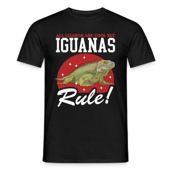 Iguana Reptile Lizard Iguanas Gift - Men's T-Shirt - black - Front - AI Model Male 178 light (178cm)