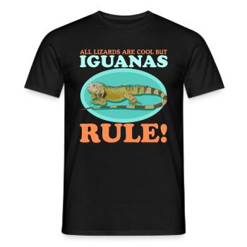 Iguana, Reptile, Lizards, Iguanas, Gift - Men's T-Shirt - black - Front - AI Model Male 178 light (178cm)