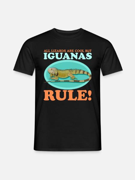 Iguana, Reptile, Lizards, Iguanas, Gift - Men's T-Shirt - black