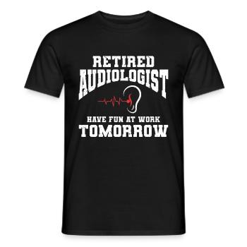 Audiology Audiologists - Men's T-Shirt - black - Front - AI Model Male 178 light (178cm)