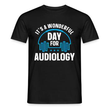 Audiology Audiologists - Men's T-Shirt - black - Front - AI Model Male 178 light (178cm)