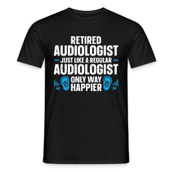 Audiology Audiologists - Men's T-Shirt - black - Front - AI Model Male 178 light (178cm)