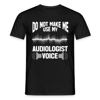 Audiology Audiologists - Men's T-Shirt - black - Front - AI Model Male 178 light (178cm)