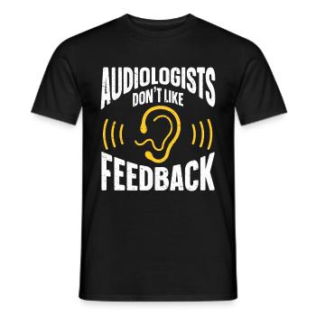 Audiology Audiologists - Men's T-Shirt - black - Front - AI Model Male 178 light (178cm)