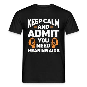 Audiology Audiologists - Men's T-Shirt - black - Front - AI Model Male 178 light (178cm)