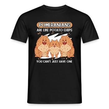 Poméranie Poméranie chien chien chien propriétaire cadeau - T-shirt homme - noir - Devant - AI Model Male 178 light (178cm)