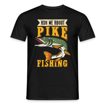 Hecht Angeln Hechtangeln Angler Fischen Geschenk - Männer T-Shirt - Schwarz - Vorne - AI Model Male 178 light (178cm)