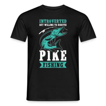 Hechtangeln Hecht Angeln Angler Fischen Geschenk - Männer T-Shirt - Schwarz - Vorne - AI Model Male 178 light (178cm)