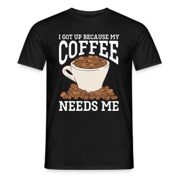 Barista Coffee - Men's T-Shirt - black - Front - AI Model Male 178 light (178cm)
