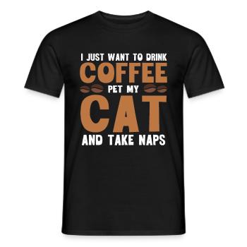Barista Coffee - Men's T-Shirt - black - Front - AI Model Male 178 light (178cm)