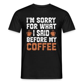 Barista Coffee - Men's T-Shirt - black - Front - AI Model Male 178 light (178cm)