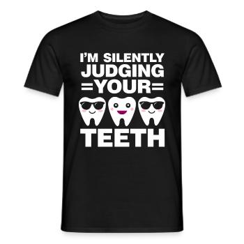 Dentist Student Degree Teeth Dentistry - Men's T-Shirt - black - Front - AI Model Male 178 light (178cm)
