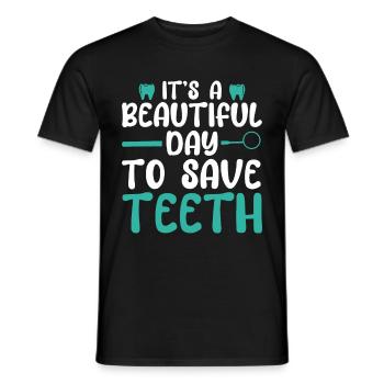 Dentist Student Degree Teeth Dentistry - Men's T-Shirt - black - Front - AI Model Male 178 light (178cm)