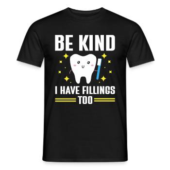 Dentist Student Degree Teeth Dentistry - Men's T-Shirt - black - Front - AI Model Male 178 light (178cm)