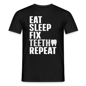 Dentist Student Degree Teeth Dentistry - Men's T-Shirt - black - Front - AI Model Male 178 light (178cm)