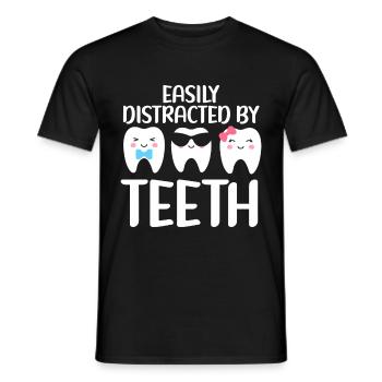 Dentist Student Degree Teeth Dentistry - Men's T-Shirt - black - Front - AI Model Male 178 light (178cm)