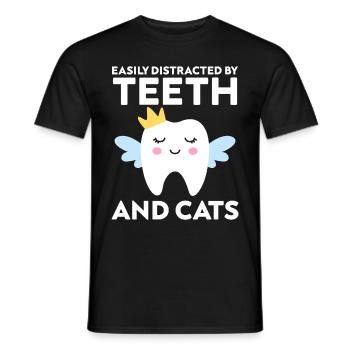 Dentist Student Degree Teeth Dentistry - Men's T-Shirt - black - Front - AI Model Male 178 light (178cm)