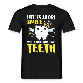 Dentist Student Degree Teeth Dentistry - Men's T-Shirt - black - Front - AI Model Male 178 light (178cm)