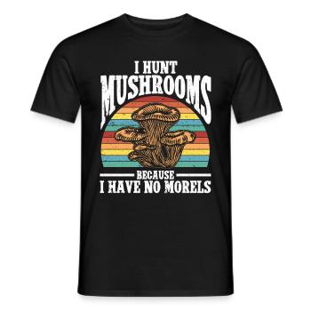 Pilz Mykologie Mykologe Sammler - Männer T-Shirt - Schwarz - Vorne - AI Model Male 178 light (178cm)