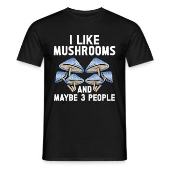 Pilz Mykologie Mykologe Sammler - Männer T-Shirt - Schwarz - Vorne - AI Model Male 178 light (178cm)