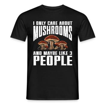 Pilz Mykologie Mykologe Sammler - Männer T-Shirt - Schwarz - Vorne - AI Model Male 178 light (178cm)