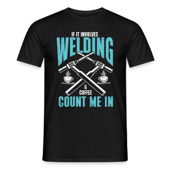 Welding Saying Metalworker Welder Dad - Men's T-Shirt - black - Front - AI Model Male 178 light (178cm)