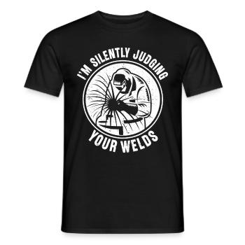 Welding Saying Metalworker Welder Dad - Men's T-Shirt - black - Front - AI Model Male 178 light (178cm)