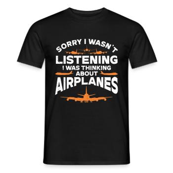 Pilot Quote Flight Lover Aircraft Aviation - Men's T-Shirt - black - Front - AI Model Male 178 light (178cm)