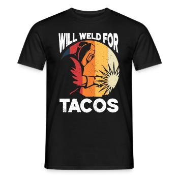 Welding Saying Metalworker Welder Dad - Men's T-Shirt - black - Front - AI Model Male 178 light (178cm)