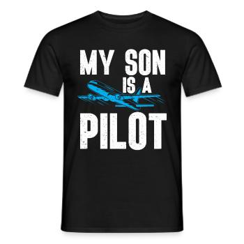 Pilot Quote Flight Lover Aircraft Aviation - Men's T-Shirt - black - Front - AI Model Male 178 light (178cm)