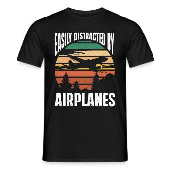 Pilot Quote Flight Lover Aircraft Aviation - Men's T-Shirt - black - Front - AI Model Male 178 light (178cm)
