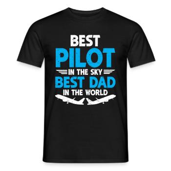Pilot Quote Flight Lover Aircraft Aviation - Men's T-Shirt - black - Front - AI Model Male 178 light (178cm)