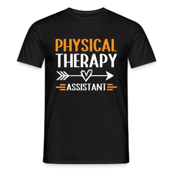 Kinésithérapeute Physiothérapie - T-shirt homme - noir - Devant - AI Model Male 178 light (178cm)