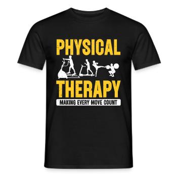 Kinésithérapeute Physiothérapie - T-shirt homme - noir - Devant - AI Model Male 178 light (178cm)