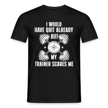Personal Trainer Coach Gym Workout Fitness Trainer - Men's T-Shirt - black - Front - AI Model Male 178 light (178cm)