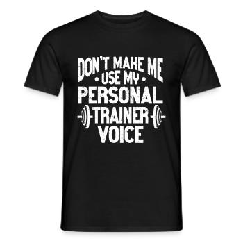 Personal Trainer Coach Gym Workout Fitness Trainer - Men's T-Shirt - black - Front - AI Model Male 178 light (178cm)