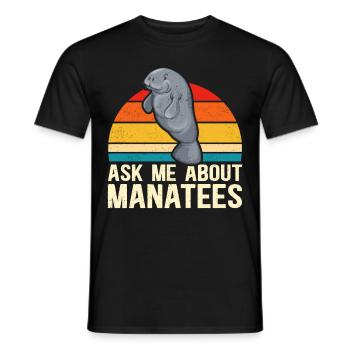 Manatee Manatee Manatee Manatee Gift - Men's T-Shirt - black - Front - AI Model Male 178 light (178cm)