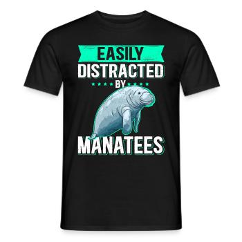 Manatee Manatee Manatee Manatee Manatee Gift - Men's T-Shirt - black - Front - AI Model Male 178 light (178cm)