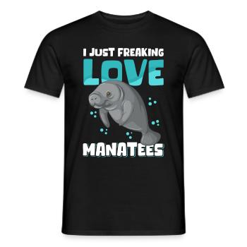 Manatee Manatee Manatee Manatee Gift - Men's T-Shirt - black - Front - AI Model Male 178 light (178cm)
